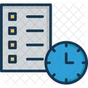 Lista De Verificacion Reloj Tarea Icono