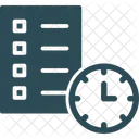 Lista De Verificacion Reloj Tarea Icono