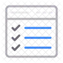 Lista De Verificacion Pagina Web Navegador Icono