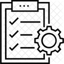 Lista De Verificacion Portapapeles Rueda Dentada Icono