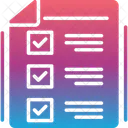 Lista De Verificacion Verificacion Examen Icono