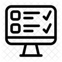 Lista De Verificacion Monitor Analitica Icono