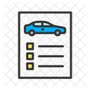 Lista De Verificacion De Articulos Del Automovil Icono