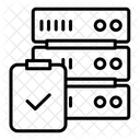 Lista De Verificacion Del Servidor Lista De Verificacion De La Base De Datos Verificar La Base De Datos Icono
