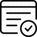 Lista De Verificacion De Contenido Web Icono