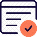 Lista de verificación de contenido web  Icono