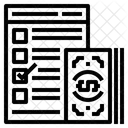 Lista de verificación de costos  Icono