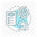 Flujo De Trabajo Flujo De Trabajo Basado En Reglas Cumplimiento De Listas De Verificacion Icono