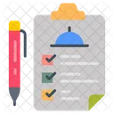 Lista De Verificacion De Pedidos Toma De Pedidos Pedido De Comida Icono