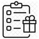 Lista De Verificacion De Regalos Lista De Regalos Lista De Verificacion Icono
