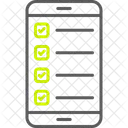 Lista De Verificacion De Telefonos Inteligentes Diseno Adaptativo Verificacion Icono