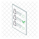 Lista de verificación del usuario  Icono
