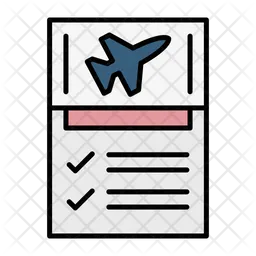 Lista de verificación de vuelo  Icono