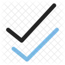 Doble lista de verificación  Icono