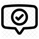 Lista de verificación de ventanas emergentes de chat  Icono