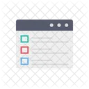 Lista De Verificacion En Linea Lista De Tareas Pendientes Pagina Web Icono