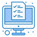 Lista de verificación en línea  Icono