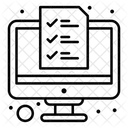 Lista de verificación en línea  Icono