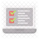 Lista de verificación en línea  Icono