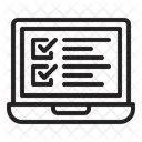 Lista de verificación en línea  Icono