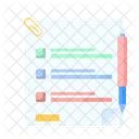 Lista De Verificacion De Trabajo Icono