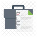 Lista de verificación y maletín  Icono
