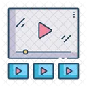 Lista De Videos Lista De Observacao Streaming De Video On Line Icon