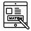 Lista De Seguimiento De I Pad Lista De Seguimiento Transmision De Video En Linea Icono