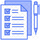 Liste Evaluation Liste De Controle Icône
