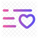Liste coeur minimaliste  Icône