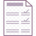 Liste De Controle Document Fichier Icône