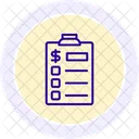 Icone De Ligne De Liste De Controle Icon