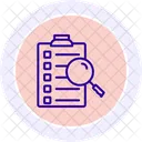 Icone De Ligne De Liste De Controle Icon