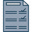 Liste De Controle Document Fichier Icône