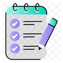 Liste De Controle Document Tache Icône