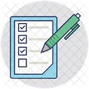 Liste De Controle Presse Papiers Stylo Icône