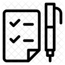 Stylo liste de contrôle  Icône