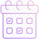 Liste De Controle Sur Le Calendrier Icône