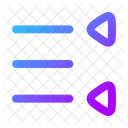 Liste Triangle De Droite A Gauche Liste Triangle Icon