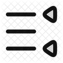 Liste Triangle De Droite A Gauche Liste Triangle Icône