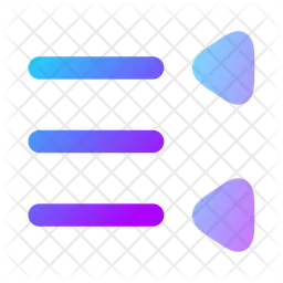 Triangle de liste de droite à gauche  Icône