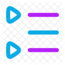 Liste Triangle De Gauche A Droite Icon