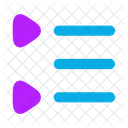 Liste Triangle De Gauche A Droite Icon