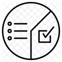 Finances Liste Diagramme Circulaire Icône