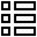 Listendiagramm Spalte Ausrichtung Symbol