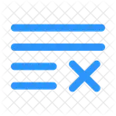 Liste Kreuz Liste Loschen Symbol