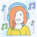 Listen To Music Headset Headphones Icon