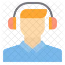 Listening Lab Listener Man Icon