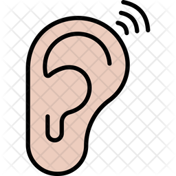 Listener Icon - Download in Colored Outline Style