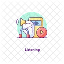 Listening Earphones Idea Icon